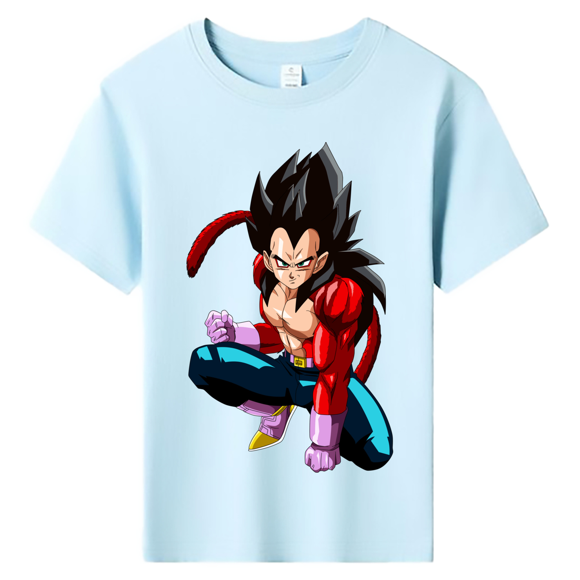 （画像用） ドラゴンボール ベジータ四世（Bejīta Yonsei）DRAGON BALL Vegeta IV 綿100％キッズTシャツ（フロントプリント）